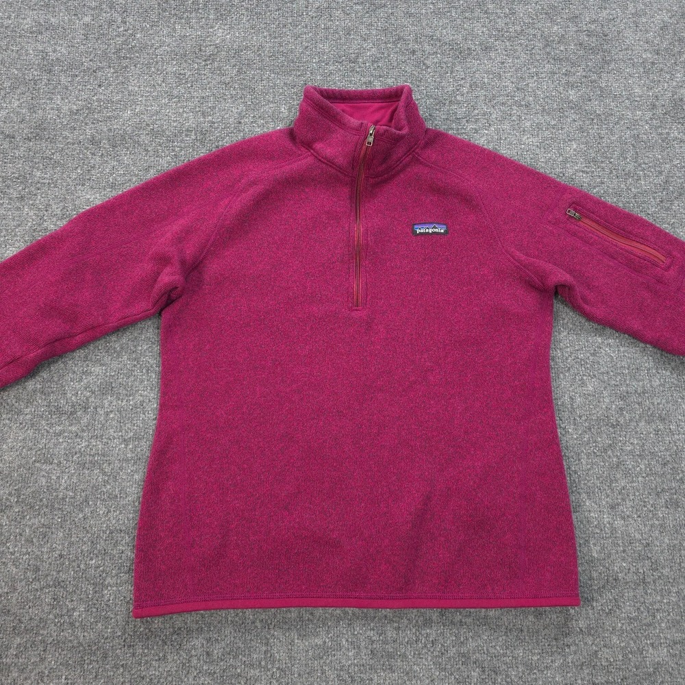 Patagonia Raspberry Half-Zip Teddy Fleece Pullover - Picture 2 of 13